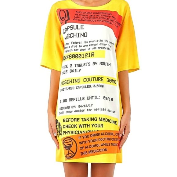 MOSCHINO Couture Prescription Pill Dress - Picture 3 of 10